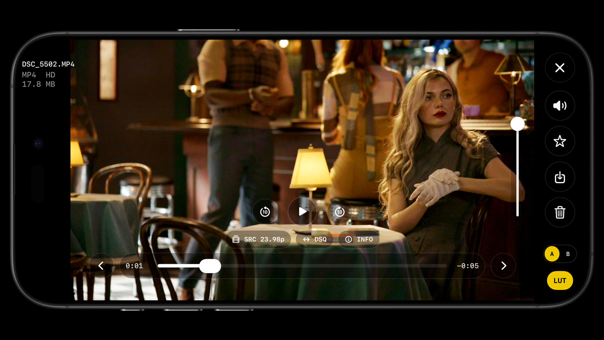 ZR Ctl playback video player with scrubber